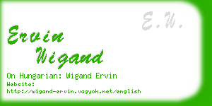 ervin wigand business card